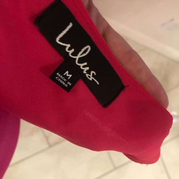 Lulus fuchsia wrap dress - Picture 5 of 5